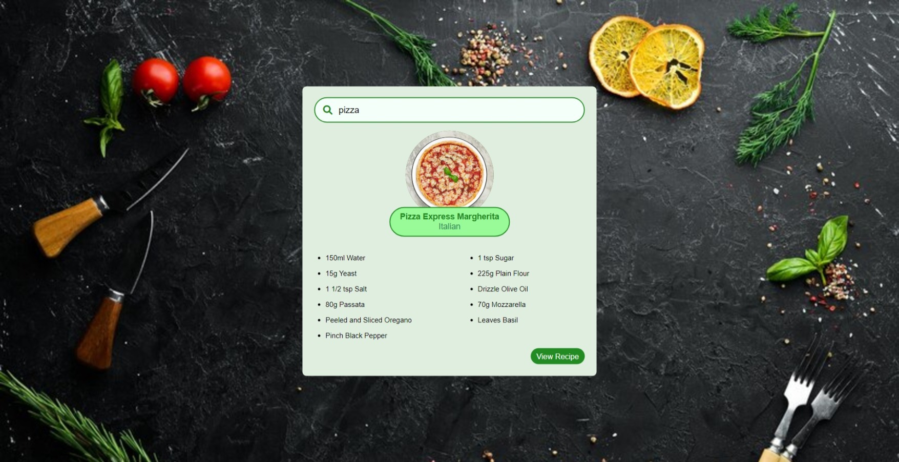 Recipe Finder<br />
